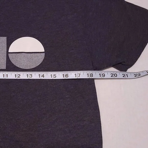 Next Level "DUO" Logo Tee Shirt - Heather Charcoal - Size M - Picture 9 of 10